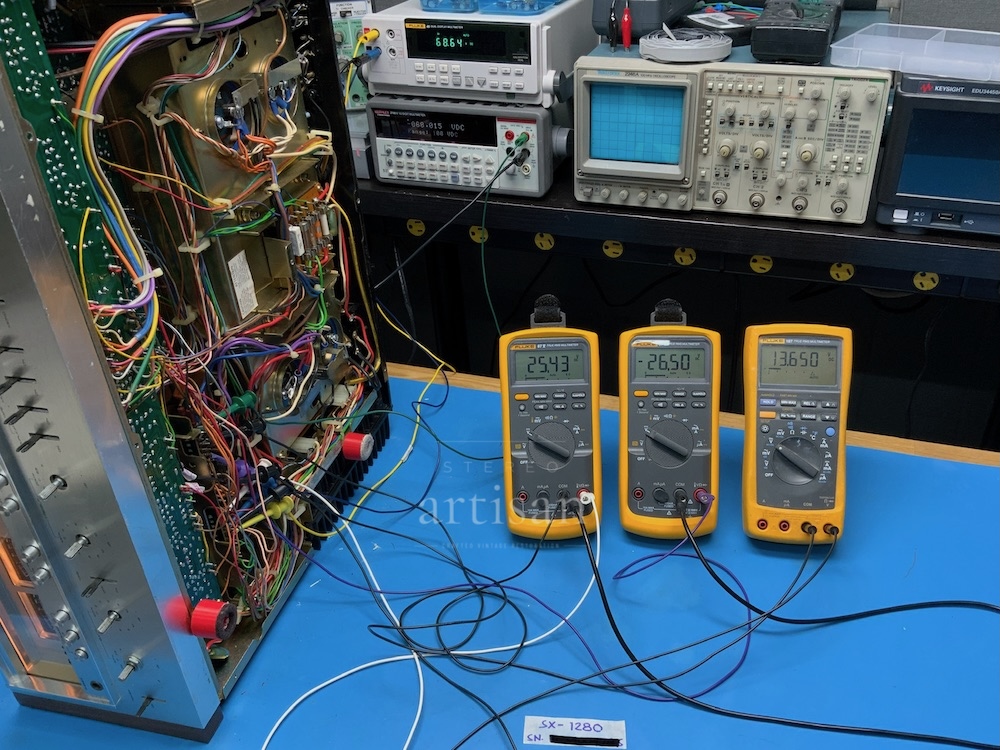 pioneer sx 1280 power supply test